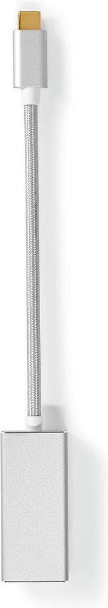 USB-adapter | USB 3.2 Gen 1 | USB-C™ hane | Mini DisplayPort hona | 0,20m | Runda | guld | Spannmål / Nylon | Zilver | Täck fönsterlåda