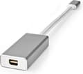 Miniatyrbild 5 av 8: USB-adapter | USB 3.2 Gen 1 | USB-C™ hane | Mini DisplayPort hona | 0,20m | Runda | guld | Spannmål / Nylon | Zilver | Täck fönsterlåda