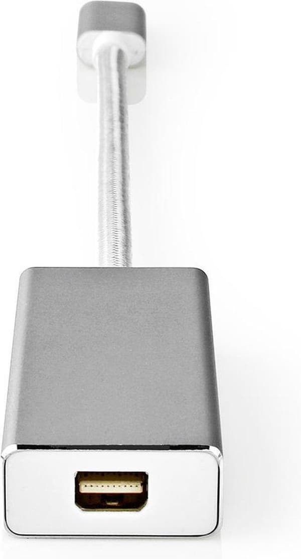 USB-adapter | USB 3.2 Gen 1 | USB-C™ hane | Mini DisplayPort hona | 0,20m | Runda | guld | Spannmål / Nylon | Zilver | Täck fönsterlåda