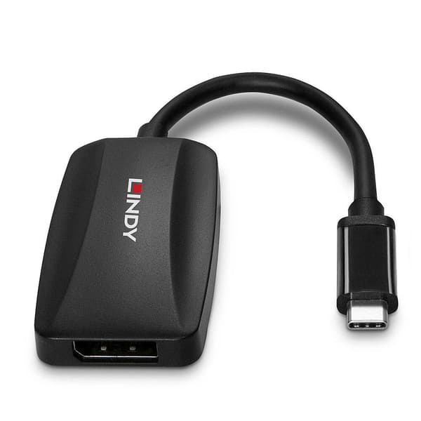 Lindy USB Type-C till DisplayPort 1.4 Converter Ansluter en 8K-skärm med DP-kontakt till USB Type-C-porten på en källenhet (43337)