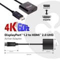 Miniatyrbillede 3 af 4: club3D CAC-2070 DisplayPort-adapter [1x DisplayPort-stik - 1x HDMI-stik] Sort