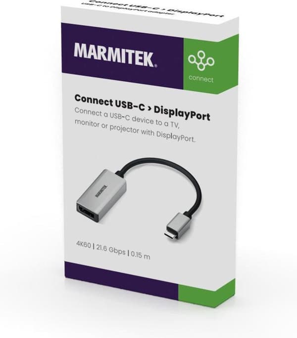 Marmitek Adapter USB-C > Displayport - USBC til DisplayPort Converter