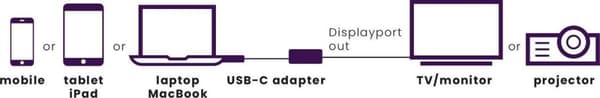Marmitek Adapter USB-C > Displayport - USBC til DisplayPort Converter