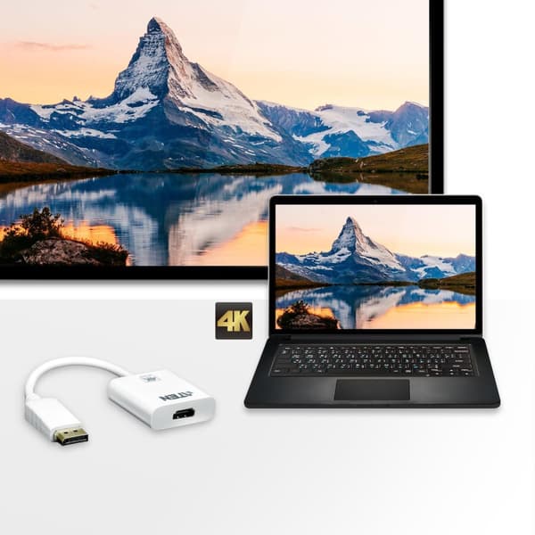 DisplayPort-kabel DisplayPort hane - HDMI hona 0,15 m Vit