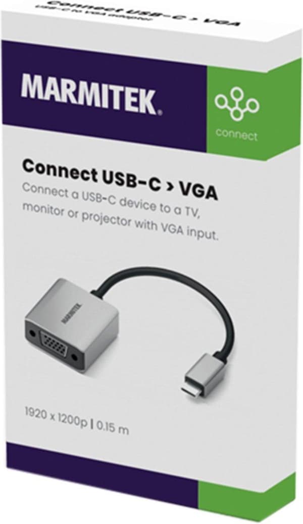 Marmitek Adapter USB-C > VGA - USBC till VGA Converter