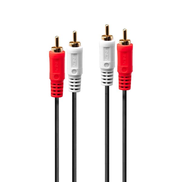 LINDY 35666 lydforbindelseskabel [2X RCA han-2x RCA han] 20,00 m sort