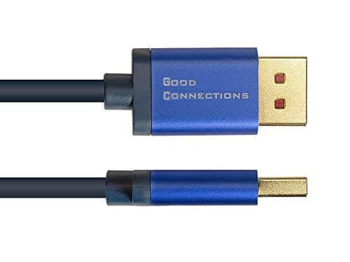 Good Connections® SmartFLEX DisplayPort 1.4 - HDMI 2.0 -kaapeli - 4K UHD @60Hz RGB / 4:4:4 - KUPARIN JOHDIN, alumiinikotelo - ERITTÄIN JOUSTAVA - tumm