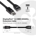 Miniatyrbillede 7 af 9: Club 3D - DisplayPort forlængerkabel - DisplayPort (M) til DisplayPort (W) - DisplayPort 1.4 - 2 m - 8K support