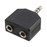 Logilink - Audio Splitter - Mini-Phone Stereo 3,5 mm (M) - Mini-Phone Stereo 3,5 mm (W) - Svart (CA1002)