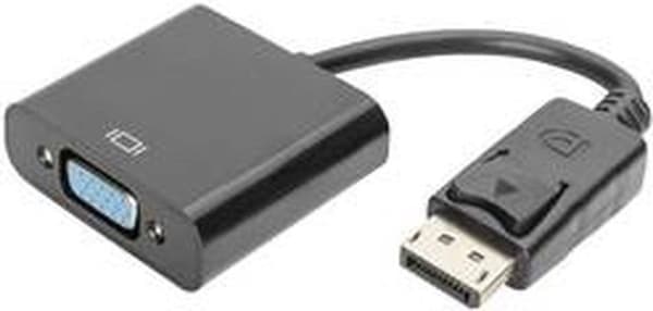 ASSMANN Electronic AK-340410-001-S videokabeladapter 0,15 m DisplayPort VGA (D-Sub) Sort