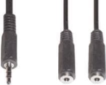e+p B 109 0,2 m 3,5 mm 2 x 3,5 mm musta äänikaapeli (B 109)