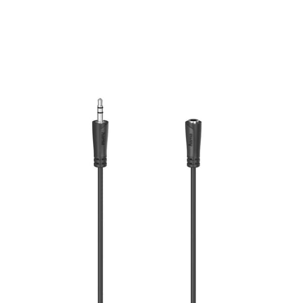 Hama Essential Line - audio forlængerkabel - stereo mini jack stik til stereo mini jack stik stik - 5,0 m - sort (00205121)