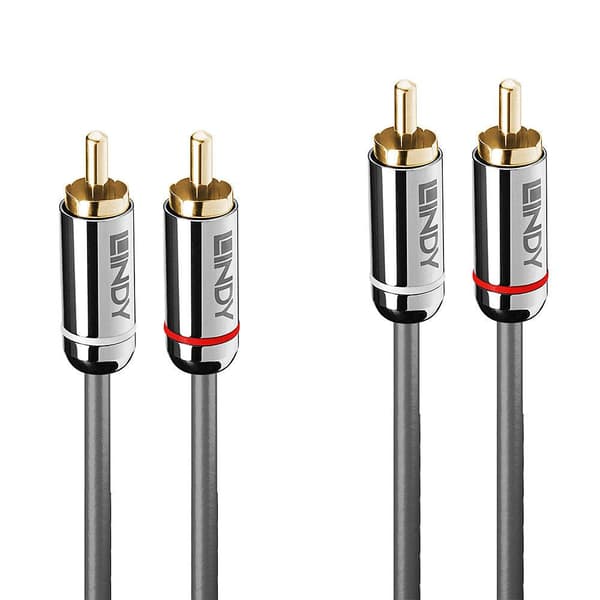 Lindy 35345 lydkabel 1 m 2 x RCA antracit