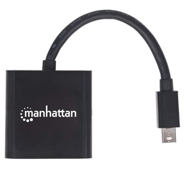 Manhattan - Video-/lydadapter - DisplayPort / HDMI - Mini DisplayPort (M) til HDMI (W) - skærmet - sort - 4K-understøttelse