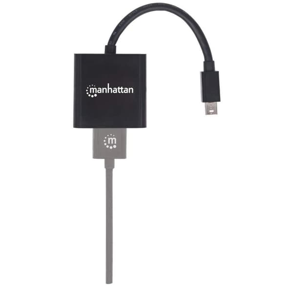 Manhattan - Video-/lydadapter - DisplayPort / HDMI - Mini DisplayPort (M) til HDMI (W) - skærmet - sort - 4K-understøttelse