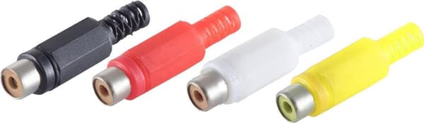 shiverpeaks BS51500-SET Wire Connector RCA Sort - Rød - Hvid - Gul (BS51500-SET)
