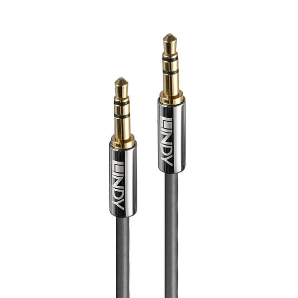 Lindy Cromo Line - lydkabel - stereo mini jack stik (M) til stereo mini jack stik (M) - 5,0 m - antracit - rund (35324)