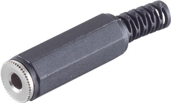 2,5 mm jack kobling, mono, 2 polet, plastikhus (22220519)