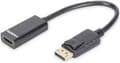 Miniatyrbillede 6 af 6: Digitus Displayport / HDMI Adapter [1X Displayport-stik - 1X HDMI-stik] Sort rund skærmet (dobbelt) Låsbar Velegnet til HDMI