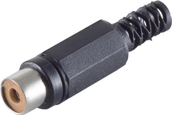 shiverpeaks BASIC-S cinch-kobling, plast, sort til selvlodning, i en polypose med Euro-huller (BS51500-S)