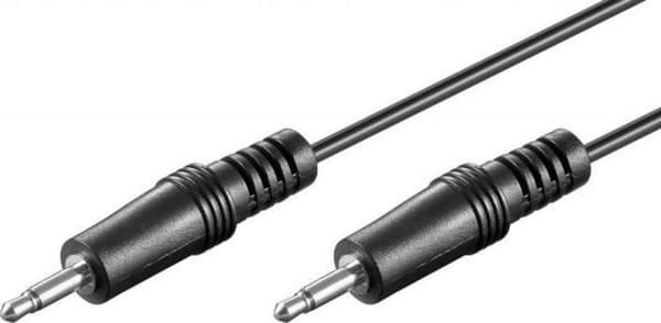 Goobay 3,5 mm Jack mono ljudkabel - svart - 1,2 meter