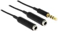 Miniatyrbild 5 av 8: Delock 65575 Jack plug Audio Y-kabel [1x Jack plug hane 3,5 mm - 2x Jack plug hona 3,5 mm] 25,00 cm Svart