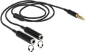 Miniatyrbild 1 av 8: Delock 65575 Jack plug Audio Y-kabel [1x Jack plug hane 3,5 mm - 2x Jack plug hona 3,5 mm] 25,00 cm Svart