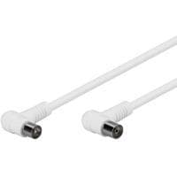 Wentronic goobay - antennikaapeli - IEC-liitin (S) kulmassa IEC-liittimeen (R) kulmassa - 3,5 m - kaksoissuojattu koaksiaalikaapeli - 80 dB - valkoine