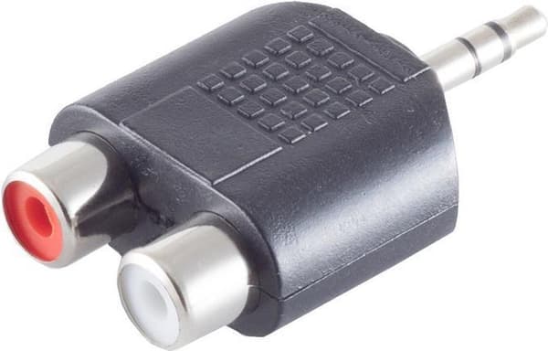 shiverpeaks BASIC-S lydadapter 3,5 mm jackstik - 2 x cinch-kobling, stereo, i en polybag med Euro-perforering (BS57090)
