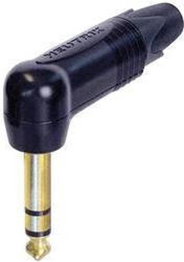Neutrik NP3RX-B 6,35 mm Jack (m)-kontakt / vinklad - metall - 3-stift / stereo