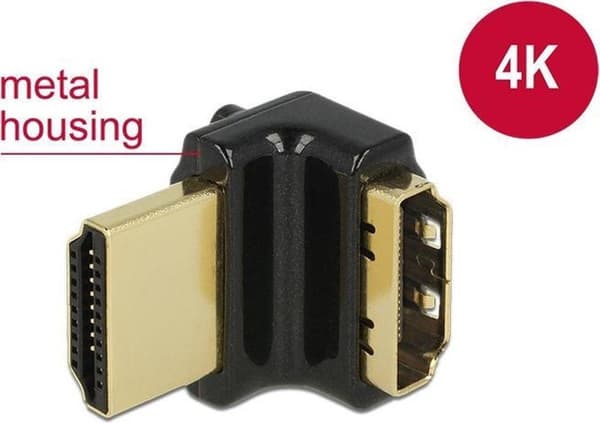 DeLOCK Compact HDMI-adapter - 90° vinklet opad - version 2.0 (4K 60Hz HDR)
