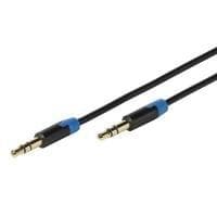 Vivanco stereo jack-kabel (aux-kabel, lydkabel 3,5 mm stik til 3,5 mm stik ekstra tyndt, smalt, tyndt til smartphone, tablet)