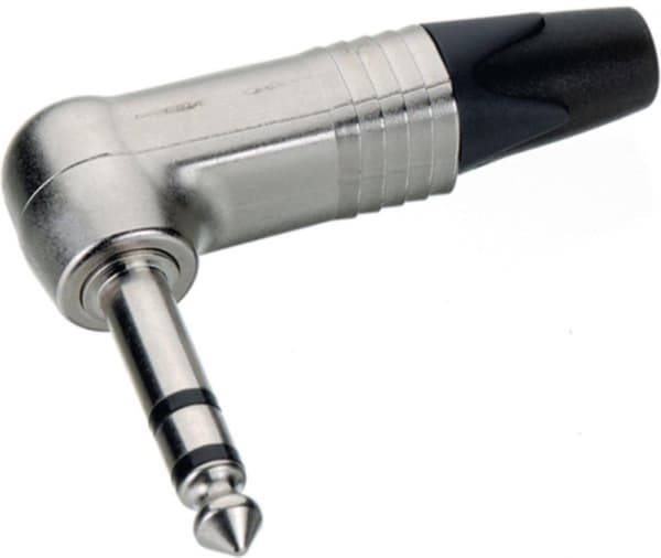 Neutrik NP3RX 6,35 mm Jack (m) stik / vinklet - metal - 3-benet / stereo