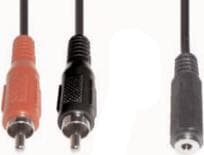 e+p B 132/02 lydkabel 0,2 m 2 x RCA 3,5 mm sort (B 132/02)