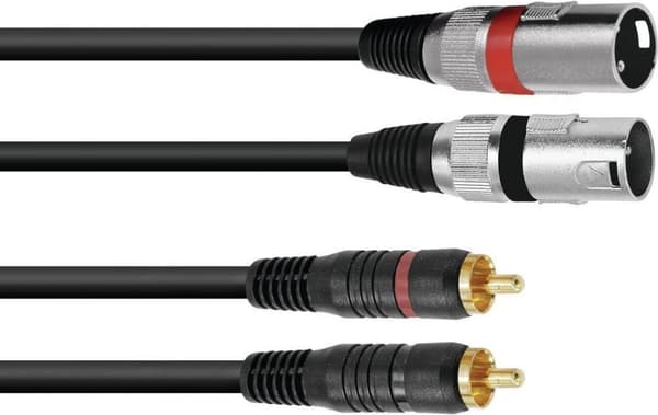 Omnitronic 3022522E lydkabel 6 m 2 x XLR (3-benet) 2 x RCA Sort (3022522E)