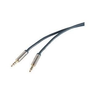shiverpeaks PROFESSIONELL ljudkabel Smart Line, 1,5 m 3,5 mm jackplugg - 3,5 mm jackplugg, förkromad - 1 st (30812-MHQ-SLIM)