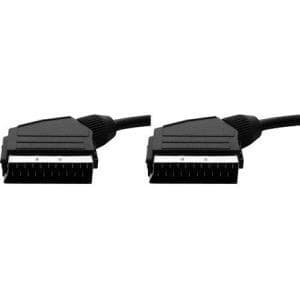 Wentronic Goobay Scart-tilslutningskabel, sort, 3 m - SCART-stik (21-benet) > SCART-stik (21-benet) (11870)