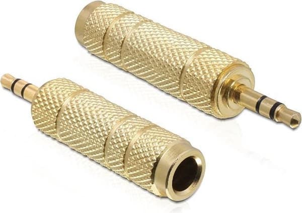 Delock - Adapteri Klinke 3,5 mm Stecker - 6,35 mm Buchse 3 Pi