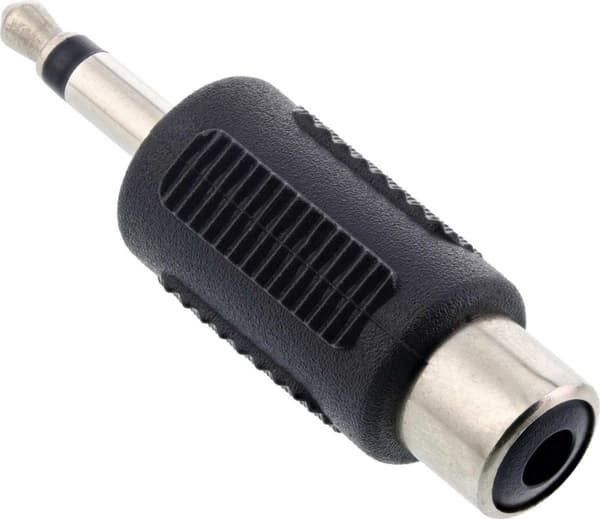 InLine 99326 välike kaapeleille 3,5 mm jack uros RCA Musta