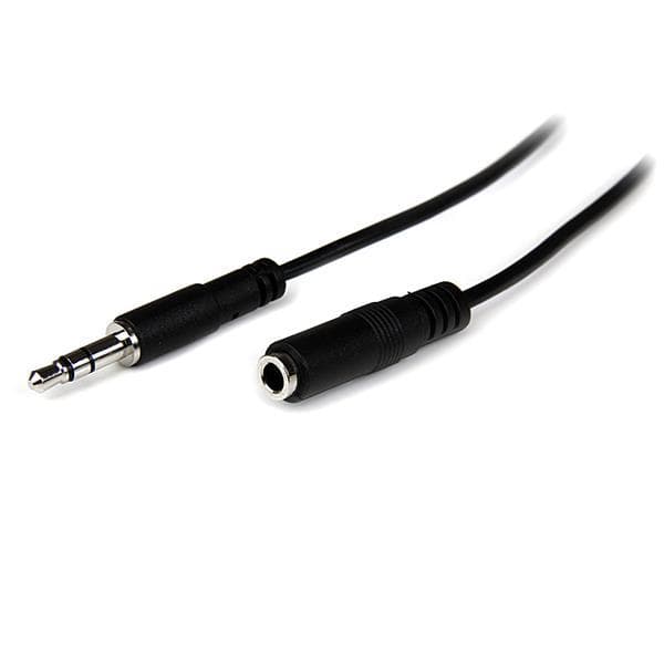StarTech.com 2m 3,5 mm Stereo Jack forlænger / Audio forlængerkabel - M/F - 3,5 mm Jack kabel forlænger - Sort