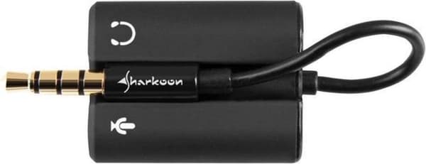 Sharkoon PMP35 distans för kablar 3,5 mm stereojack 3,5 mm Svart