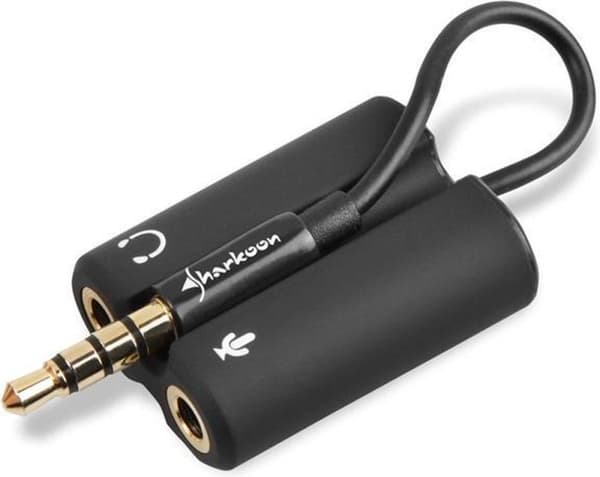 Sharkoon PMP35 distans för kablar 3,5 mm stereojack 3,5 mm Svart