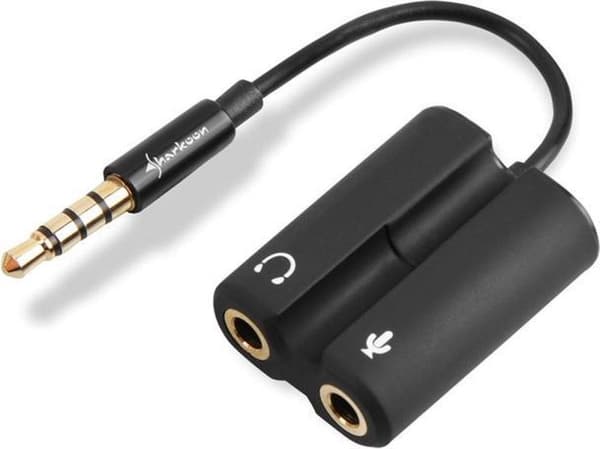 Sharkoon PMP35 distans för kablar 3,5 mm stereojack 3,5 mm Svart