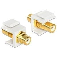 DeLOCK - Modulär plug-in (koppling) - RCA - vit (86310)