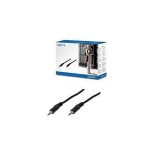 Logilink - Lydkabel - Mini-Phone Stereo 3,5 mm (M) - Mini-Phone Stereo 3,5 mm (M) - 1 m - Sort (CA1049)