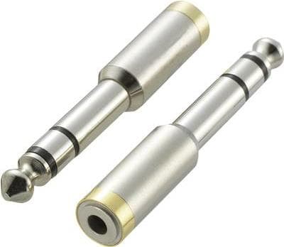 Speaka Professional SP-6672044 KKA-635 jack-lydadapter [1x jackstik 6,35 mm - 1x jackstik 3,5 mm] stavelse