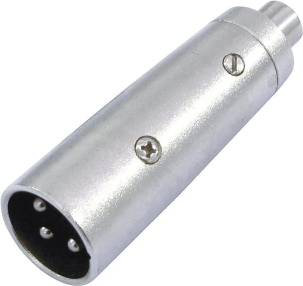 Omnitronic 30226566 XLR-adapter [1x cinch-uttag - 1x XLR-kontakt 3-stift] silver (30226566)