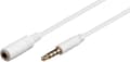 Pikkukuva 4 / 5: Goobay 3,5mm Jack 4-nastainen audio slim jatkokaapeli AWG28 - valkoinen - 2 metriä