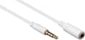 Pikkukuva 1 / 5: Goobay 3,5mm Jack 4-nastainen audio slim jatkokaapeli AWG28 - valkoinen - 2 metriä