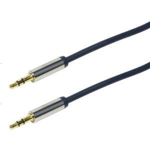 LogiLink - Äänikaapeli - Mini-Phone Stereo 3,5 mm (M) - Mini-Phone Stereo 3,5 mm (M) - 1 m - tummansininen